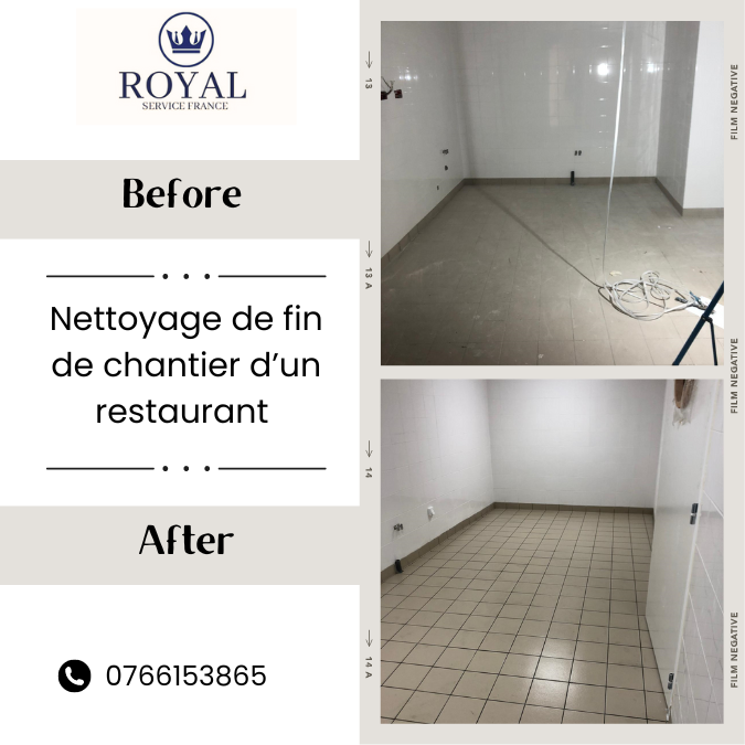 Nettoyage de fin de chantier d’un restaurant 