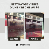 Nettoyage vitres d'une crèche au 91